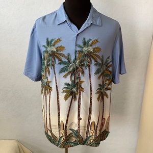Campia Moda Island Surf Button Up ShortSlv Shirt